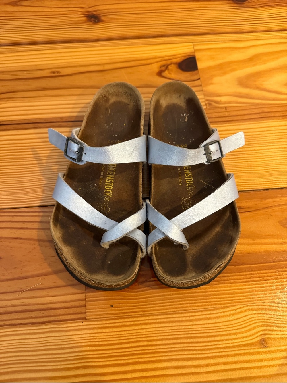 Birkenstock White Strappy Footbed Sandals